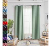 GAIFNAG Rideaux Occultants Épais 180 x 270 cm 100% Polyester/Décoration/Anti Bruit/Lavable Rideaux pour Salon et Chambre pour Mariage de Noël Chambre, Vert Tendre