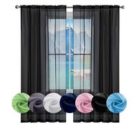 GAIFNAG Rideaux Occultants Isolant Thermique Anti Froid 60 x 110 cm Isolation Lumiere Anti UV Decoration Rideau Occultant Thermiques pour Porte Fenetre Dressing Salon, Noir