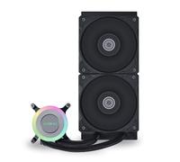 Lianli Galahad II Lite 240 Performance Black PBT Refroidisseur de processeur refroidi à l'eau, compatible avec LGA1700 / LGA1851/ AM4 / AM5 Radiateur de 240 mm d'épaisseur LL-GA2L-240P-BK