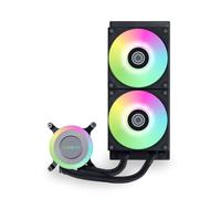 LIANLI Galahad II LITE 240 RGB Refroidisseur de processeur noir avec ventilateur RVB, 1,1" (28 mm), compatible avec LGA1700, LGA1851, AM4, AM5, radiateur 9,4" (240 mm) d'épaisseur, LL-GA2L-240R-BK