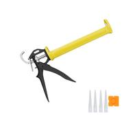 GAILY YOUTH Pistolet à calfeutrer anti-goutte, pistolet à calfeutrer en silicone, pistolet à calfeutrer rotatif à 360 degrés pour calfeutrer et remplir les joints de fissures (jaune)