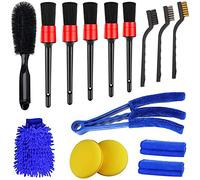 GAILY YOUTH set de brosses d'esthétique automobile Set d'esthétique automobile 15 pièces,set de nettoyage universel pour nettoyer l'intérieur et le tableau de bord de votre voiture moto.