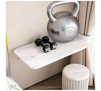 Gain De Place Fixé Au Mur Bureau Robuste Table Pliante Pliable Poste De Travail Pour L'étude Informatique & Repas Supplémentaires Montage Facile Dans Le Salon, Couloir(Size:60x50cm,Color:Blanc)