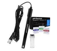 GAIN EXPRESS - Câble de 300 cm - Électrode pH avec poudre d'étalonnage - Sonde pH remplaçable 0-14 avec connecteur BNC - Pour Laboratoire, Hydroponie, Aquarium, Piscine et Transformation des Aliments