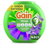 Gain Flings - Parfum Brise de lune avec Oxi Boost et Febreze Fraîcheur - 42 ct