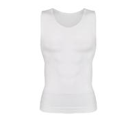 Gainant Maillot De Corps 2 pièces Hommes Shapers Compression Chemise Minceur Maillot de Corps Corps Shaper réservoir Hauts sans Manches Shapewear Gilet(White,XL)