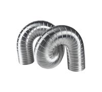 Gaine Alu Semi Rigide Air Chaud, Tuyau D'évacuation D'air Flexible | Conduit D'aération Pour Sèche-linge Avec 2 Pinces Et Ruban Adhésif Aluminium Pour Espace Restreint(L 1.5m(4ft),170mm(6.7"))