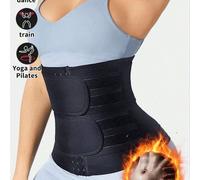 Gaine amincissante pour femme - Gaine abdominale complète Compression abdominale et modelage abdominal Enveloppement abdominal et ceinture de sudation efficaces, double ceinture de sudation pour femme
