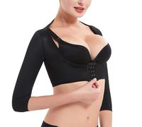 Gaine Amincissante pour le Haut du dos et le Haut des Bras Chez les Femmes Manchons de Compression Postopératoires Hauts Amincissants et Correcteurs de Posture(Schwarz,XS)