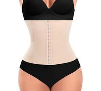 Gaine Amincissante Ventre Plat Femme Invisible Corset Minceur Ceinture Waist Trainer Serre Taille Body Sculptant (Beige,L)