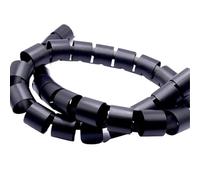 Gaine Cable 1/3/5/10 mètre 8/12/16/22/28/32/42mm Ligne Flexible Spirale câble Organisateur Tuyau de Stockage Cordon Protecteur Gestion PE Tube(Black,22 mm,5 Meters)