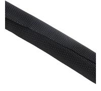 Gaine Cable 1 M/5 M Auto-fermé Pet Extensible tressé Manchon Auto-Fermeture Flexible isolé Tuyau Fil enroulement protéger câble Chaussette Tube(Black,19mm,1 Meter)