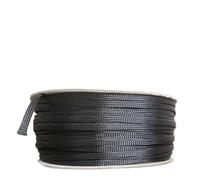 Gaine Cable Ajustable,Cache Cable Manchon de câble Noir Pet Longueur 1/3/5/50/100M, Gaine tressée isolée, Protection Ligne données, métallique, Tube en Nylon Ignifuge(1 Meter,60 mm)