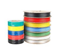 Gaine Cable Ajustable,Cache Cable Tube thermorétractable Transparent de 1 M, Manchon câble, Protecteur Fil, Emballage rétractable, Gaine(Red,6mm-1meter)