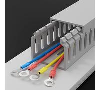 Gaine Cable Chemin De Câbles À Fente Ouverte Avec Couvercle, Chemin De Câbles En PVC 1M Gris, Rangement Des Câbles De Bureau Organisateur De Câbles Pour Dissimuler Les Fils Pour Les Téléviseurs, Les O