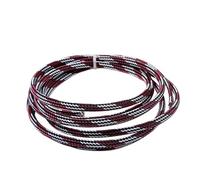 Gaine Cable Manchon de câble tressé Extensible 2/10 m 2/4/6/8/10/12/14/16/20/25/30/40 mm, Gaine de Protection de Fil en Nylon Isolant(Black White Pink,25mm,2 Meters)