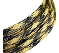 Gaine Cable Manchon tressé Extensible Haute densité serré de 1 m for Protection isolée de câbles métalliques de 3, 4, 6, 8, 10, 12, 14, 16, 18, 20, 25, 30 et 40 mm(Black Yellow,6mm x 1meter)