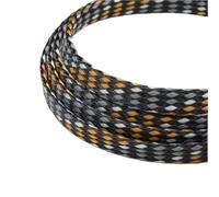 Gaine Câble Tressée Extensible Manchon de câble tressé Extensible 1 à 50m, enveloppe Fil Flexible 4, 8 et 12mm, Gaine Harnais Ligne Protection isolée(Orange White Grey,08mm,20 Meters)