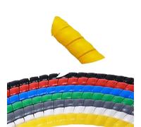 Gaine Cable Tube d'enroulement de 1.0M, 8/10/14/16/20/25mm, Organisateur Fil, Manchon Protection câble, Protecteur d'enveloppe en Spirale(Yellow,18mm,1M)