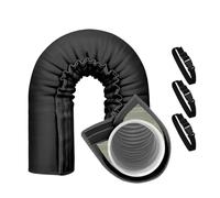 Gaine Climatiseur Mobile, Kit Calfeutrage Tuyau D'Échappement, 150 X 53cm, Diamètre Ajustable 13-15cm, 3 Sangles De Serrage, Étanchéité Optimale, Réduction Des Pertes De Froid, Installation Sans Outil