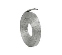 Gaine de blindage en fil de cuivre étamé - Gaine de protection pour fil de terre (argenté, 1,27 cm - 5,9 m)
