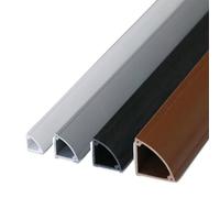 Gaine de câble autocollante en PVC - Boîtier carré et conduit en aluminium pour câbles électriques - Nero 11 mm Installation facile Protection durable
