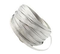 Gaine de câble Câble de Signal blindé à Gaine métallique Extensible, Gaine tressée en cuivre étamé, 1 pièce(Silver,20MM*2M)