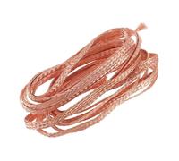 Gaine De Câble Câble tressé en cuivre étamé de 1/5 m Large, Gaine métallique Extensible for Conduction d'alimentation, Audio, Haut-Parleur, 4-25 mm(Pure Copper,Width 4mm,1M)