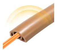 Gaine de câble de sol - Conduit de fil flexible en PVC - Protection de câble ignifuge - Cache-cordon auto-adhésif pour la gestion de la maison, protection de cordon isolée