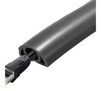 Gaine de câble de sol - Conduit de fil flexible en PVC - Protection de câble ignifuge - Cache-cordon auto-adhésif pour la gestion de la maison, protection de cordon isolée