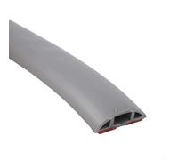 Gaine de câble de sol en caoutchouc pour la maison, le bureau et une utilisation commerciale - Housse de rangement de câble en PVC souple - 1 m de long, 20 mm ou 30 mm de large (D30-gris)