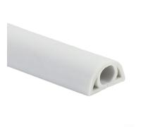 Gaine de câble de sol en caoutchouc pour la maison, le bureau et une utilisation commerciale - Housse de rangement de câbles en PVC souple - 1 m de long, 20 mm ou 30 mm de large (D20-blanc)