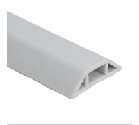 Gaine de câble de sol pour protection, goulotte en caoutchouc robuste pour une utilisation dans les lieux d'exposition et les espaces de spectacle, 1 m (blanc)