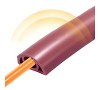 Gaine de câble de sol, revêtement de sol souple pour câbles, conduit de fil flexible en PVC | Auto-adhésif pour gestion de câbles domestique pour la maison, le bureau ou l'extérieur