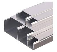 Gaine de câble en acier inoxydable, goulotte en alliage d'aluminium, couverture de rangement de câble TV pour la maison et le bureau, couvercle de câble décoratif (40 x 20 x 0,8 mm)