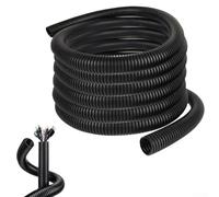 Gaine de câble en polyéthylène à extrémité fermée, nervurée pour sécuriser les ensembles de câbles, résistant à l'usure et à l'huile, convient pour le câblage automobile, domestique et industriel