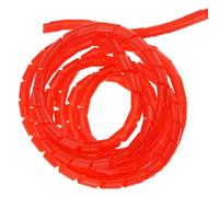 Gaine de câble en spirale, 2 m, 8 mm ID ignifuge, multicolore (rouge)