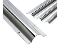 Gaine de câble incurvée en acier inoxydable pour intérieur/extérieur - Rainure de fil décorative semi-circulaire pour murs et sols - Protection métallique (n°10)