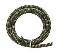 Gaine de câble tressée haute densité pour câbles électriques - Noir et doré - 8 mm - 3 m