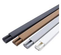 Gaine de câbles carrée, robuste, anti-freinage, cache-câbles auto-adhésive pour câbles électriques, goulotte (noir, 12 x 7 mm)