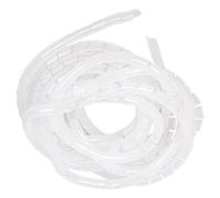 Gaine de câbles en spirale - 2 m - 1,9 cm - Gaine de câbles en spirale pour organisateur de fils électriques d'ordinateur (blanc, 1,9 cm à 2,3 m)