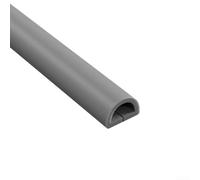 Gaine de cordon de sol, gestion des câbles, matériau PVC, design discret, 1 mètre de long, blanc ou gris, pour la sécurité de la maison, du bureau, de l'atelier (gris courbé)