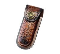 Gaine de couteaux pliants en cuir avec coutures renforcées et résistantes à l'usure - Pochette de protection de qualité supérieure pour coupe-engrenages - Avec clip de ceinture