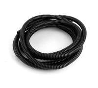 Gaine de fils et câbles SOURCING MAP 1Pcs 2,55m 7mm x 10 mm Protection Tube Conduit ondulé plastique pour jardin bureau noir