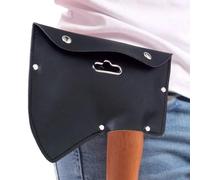 Gaine de Hache de Protection en Cuir synthétique avec Double Boucle, épais, réutilisable et sûr pour Les Excursions, Le Camping, la randonnée (Noir)