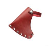 Gaine de hache en cuir de vache avec passant de ceinture - Housse de protection pour hachette, camping, randonnée, travail du bois, pochette à outils portable montée à la taille (marron) (D)