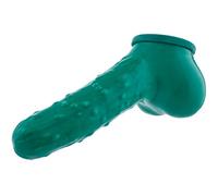 Gaine de pénis en latex TOYLIE concombre Tige 15 cm - de pénis Sleeve avec testicules Sac au design concombres