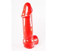 Gaine de pénis semi-réaliste rouge 19x4,5 cm - Zizi