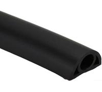 Gaine de protection de câble de sol en PVC souple robuste de 1 m de long, antidérapante pour intérieur et extérieur (D20-noir)
