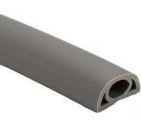 Gaine de protection de câble de sol en PVC souple robuste de 1 m de long, antidérapante pour intérieur et extérieur (D20-gris)